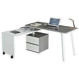 Techni Mobili Rotating Multi-Positional Modern Desk in Grey