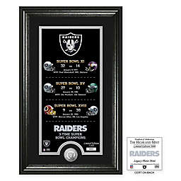 NFL Las Vegas Raiders Limited Edition Super Bowl Legacy Framed Wall Art with Bronze Team Coin