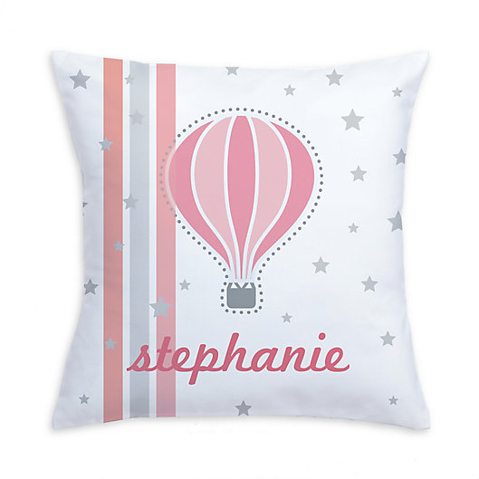 Alternate image 1 for Hot Air Balloon Pillow in Pink/White
