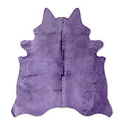 bel amore&reg; Geneva 6&#39; x 7&#39; Handcrafted Cowhide Area Rug in Purple