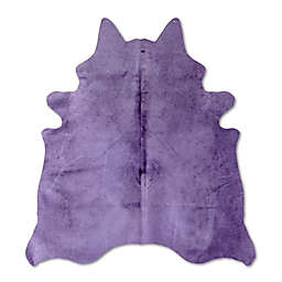 bel amore® Geneva 6' x 7' Handcrafted Cowhide Area Rug in Purple