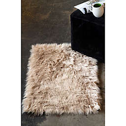 Luxe Hudson Faux Fur Sheepskin Shag Rug/Throw