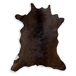 Natural Rugs Calfskin Cowhide 2-Foot x 3-Foot Accent Rug in Chocolate