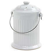 Norpro&reg; Ceramic Compost Crock in White