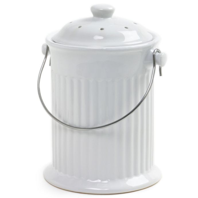 Norpro® Ceramic Compost Crock in White Bed Bath and Beyond Canada