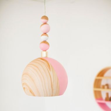 Petunia Pickle Bottom&reg; Dreaming in Dax 1-Light Pendant in Rose Gold. View a larger version of this product image.