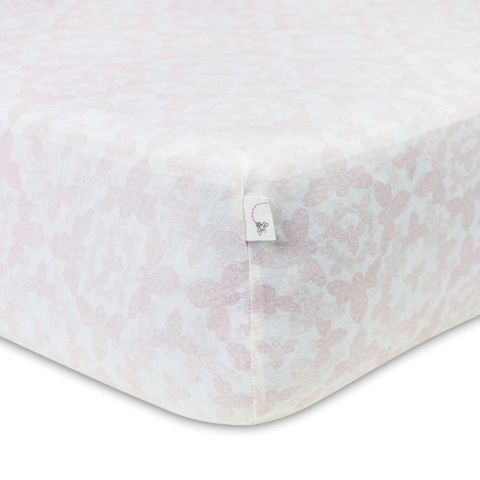 Burt S Bees Baby Paisley Bee Organic Cotton Fitted Crib Sheet In