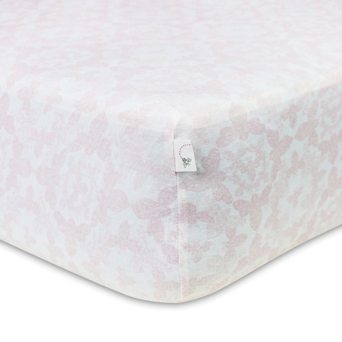 Burt S Bees Baby Paisley Bee Organic Cotton Fitted Crib Sheet In