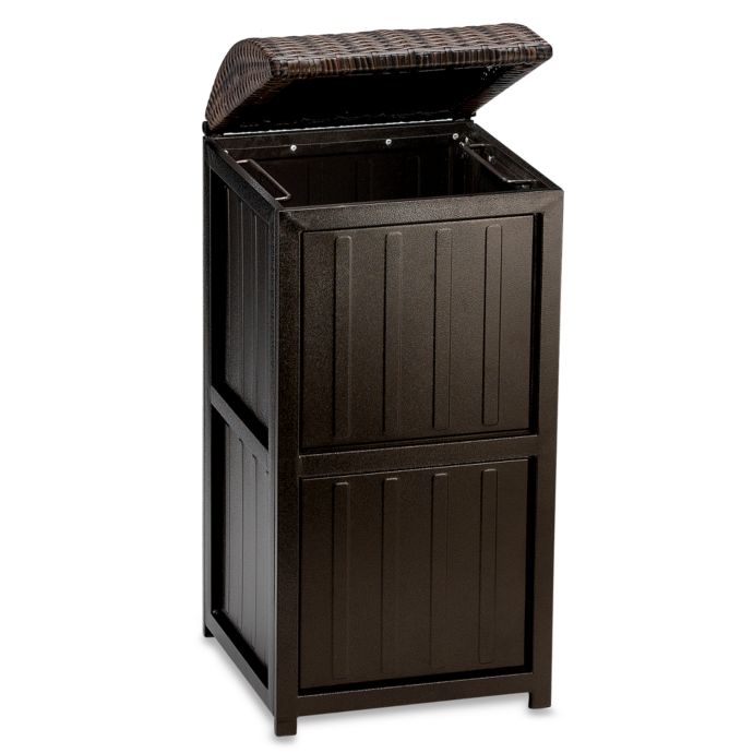 All-Weather Wicker 16 Gallon Trash Can | Bed Bath & Beyond