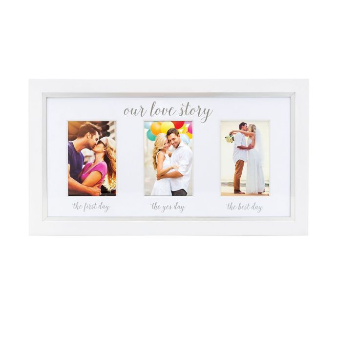 Pearhead® "Our Love Story" 3-Photo Collage Picture Frame ...