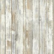 Roommates &quot;Distressed Wood&quot; Peel & Stick Wall Décor in Neutral