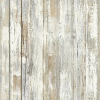 Roommates &quot;Distressed Wood&quot; Peel & Stick Wall Décor in Neutral. View a larger version of this product image.