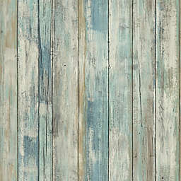 Roommates "Distressed Wood" Peel & Stick Wall Décor in Blue