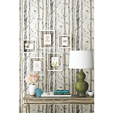 Roommates &quot;Birch Trees&quot; Peel & Stick Wall Décor in White/Brown. View a larger version of this product image.