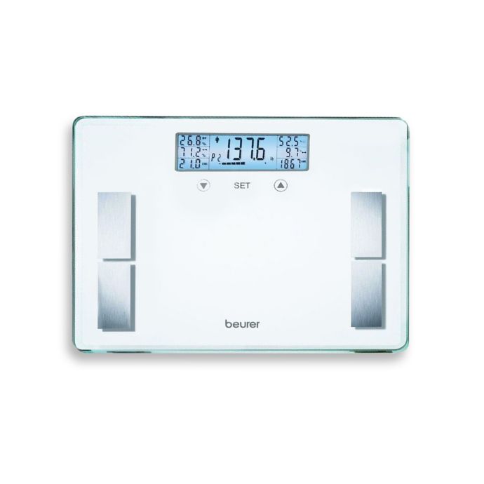 Beurer Glass Body Analysis Bathroom Scale In White Bed Bath Beyond
