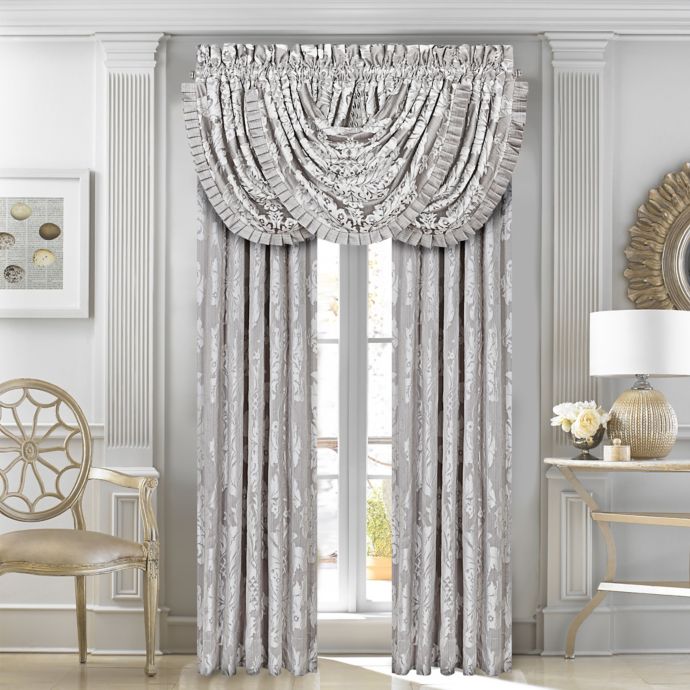 J. Queen New York™ Chandelier Waterfall Window Valance in Silver | Bed ...