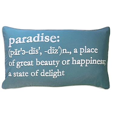 Paradise Definition Oblong Throw Pillow in Blue. View a larger version of this product image.