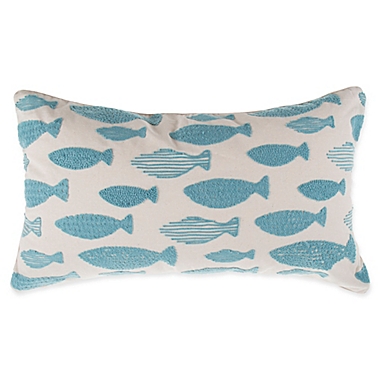 Paradise Definition Oblong Throw Pillow in Blue. View a larger version of this product image.