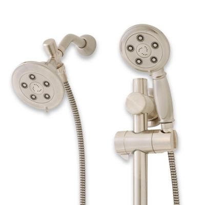 8"10"12"16"Brushed Nickel Rain Shower Combo Set Luxury Shower System W/Handheld1 