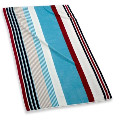 nautical stripe beach towel