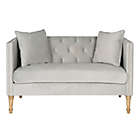 Alternate image 1 for Safavieh Sarah Tufted Settee with Pillows in Grey
