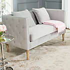 Alternate image 4 for Safavieh Sarah Tufted Settee with Pillows in Grey