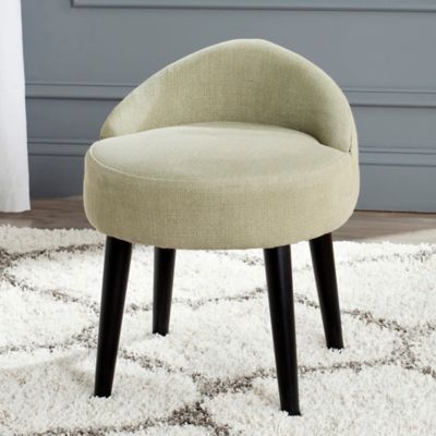Details about   Bathroom Vanity Stool Makeup Chair Faux Fur White Gray Desk Glam Office Ottoman 
