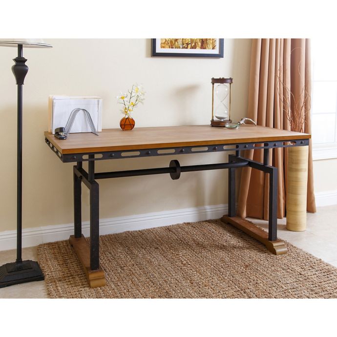 Abbyson Living Northwood Writing Desk In Natural Wood Bed Bath