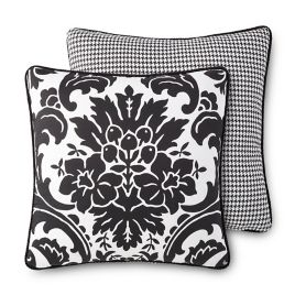 Rose Tree Symphony Reversible Comforter Set In Black White Bed