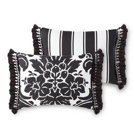 Rose Tree Symphony Reversible Comforter Set In Black White Bed