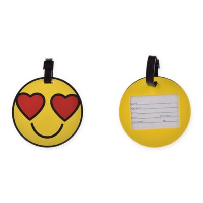 emoji luggage tag