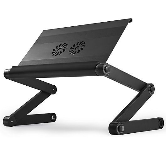 Alternate image 1 for Uncaged Ergonomics Workez Executive Adjustable Laptop/Tablet Stand with Fans and USB