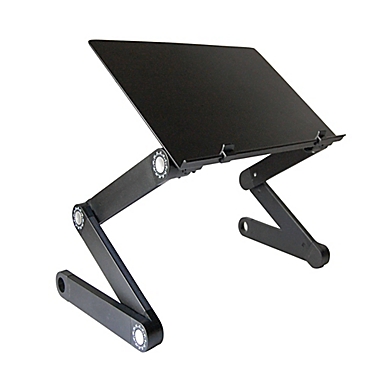 Uncaged Ergonomics Workez Professional Adjustable Laptop/Tablet Stand in Black. View a larger version of this product image.