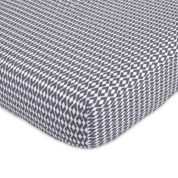 Petunia Pickle Bottom Southwest Skies Fitted Crib Sheet In Grey