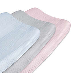 Hello Spud Chevron Quilted Organic Cotton Changing Pad Cover