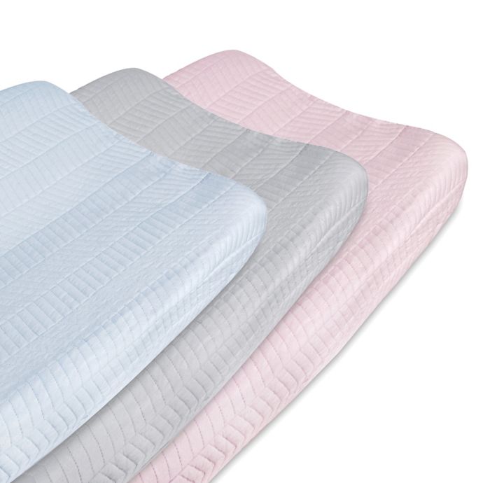 Hello Spud Chevron Quilted Organic Cotton Changing Pad Cover