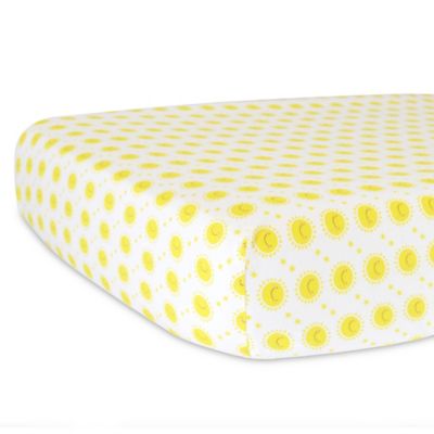 yellow fitted crib sheet