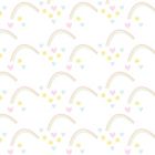 Alternate image 1 for Hello Spud Organic Cotton Jersey Rainbows Fitted Crib Sheet in Yellow