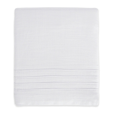 Hello Spud Shore Lines Pintuck Crib Skirt in White. View a larger version of this product image.
