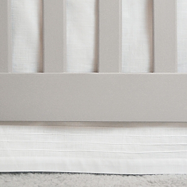 Hello Spud Shore Lines Pintuck Crib Skirt in White. View a larger version of this product image.