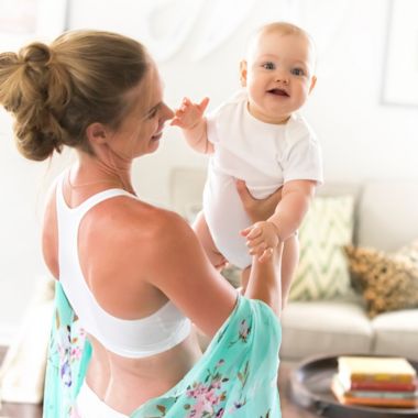 Medela&reg; Small Nursing Sleep Bra in White. View a larger version of this product image.