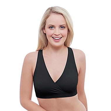 Medela&reg; Small Nursing Sleep Bra in Black. View a larger version of this product image.