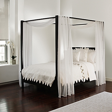 Scarf Sheet Bed Canopy Curtain in White. View a larger version of this product image.