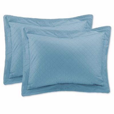 Cotton Diamond Standard Pillow Sham in Blue