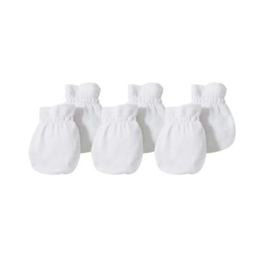 Burt's Bees Baby&reg; 3-Pack Mittens in White. View a larger version of this product image.