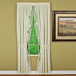 Today's Curtain Annabelle 84-Inch Rod Pocket Window Curtain Panel Pair in Ecru