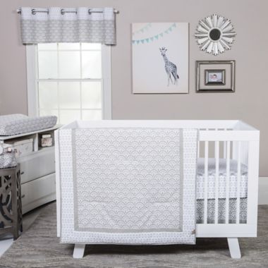 Trend Lab&reg; Art Deco Crib Bedding Collection in Grey/White. View a larger version of this product image.