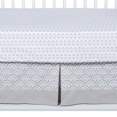 Trend Lab&reg; Art Deco Crib Bedding Collection in Grey/White. View a larger version of this product image.