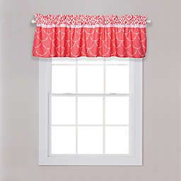 Trend Lab® Shell Floral Window Valance in Coral/White