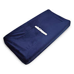 American Baby Company® Heavenly Soft Chenille Contoured Changing Pad Cover in Navy